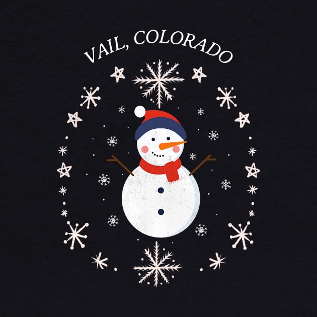 Vail, Colorado Winter Snowman by Mountain Morning Graphics